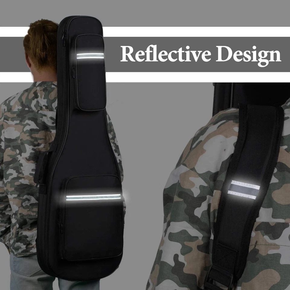 Electric Guitar Gig Bag Soft Case with Pockets and Padding for Electric Guitars - Image 4 of 4