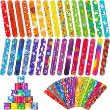 60 Pcs Slap Bracelets for Kids, 30 Styles Colorful Bulk Slap Wristbands - Animal
