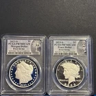 2023-S Proof $1 Morgan and Peace Silver Dollar 2pc Set PCGS PR70DCAM FS