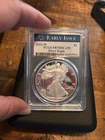 2022- W proof Flying American Eagle Silver dollar PR70 pcgs early issue