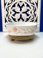 Corning Ware Vintage Peach Floral 2 Liter Casserole Dish A 2 B