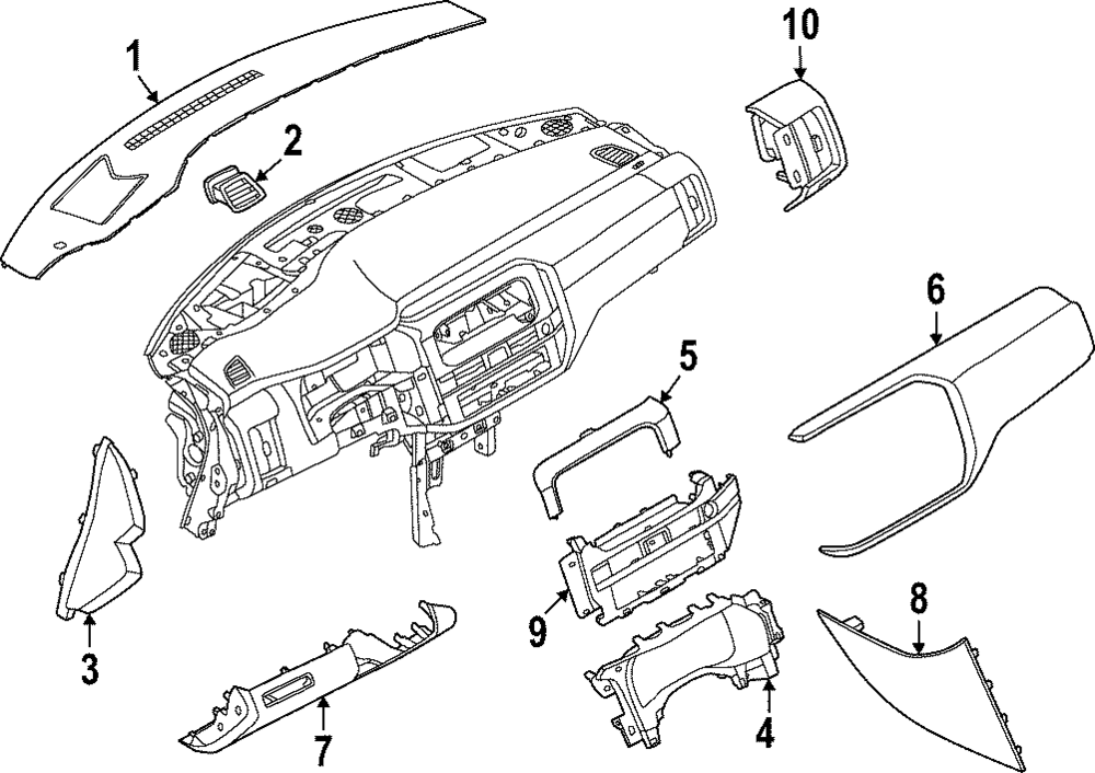 Genuine Nissan Knee Bolster 68106-6TA0A