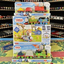 LOT OF 3 Thomas Motorized Toy Train - PAINT DELIVERY SET TALKING JAMES  PERCY