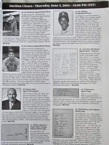 Rare Sports Magazine Albersheims Internet & Phone Auction Magazine 2004 - Picture 4 of 9
