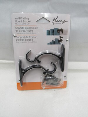 Kenney Wall Ceiling Mount Bracket Support Matte Black Finish w Hardware