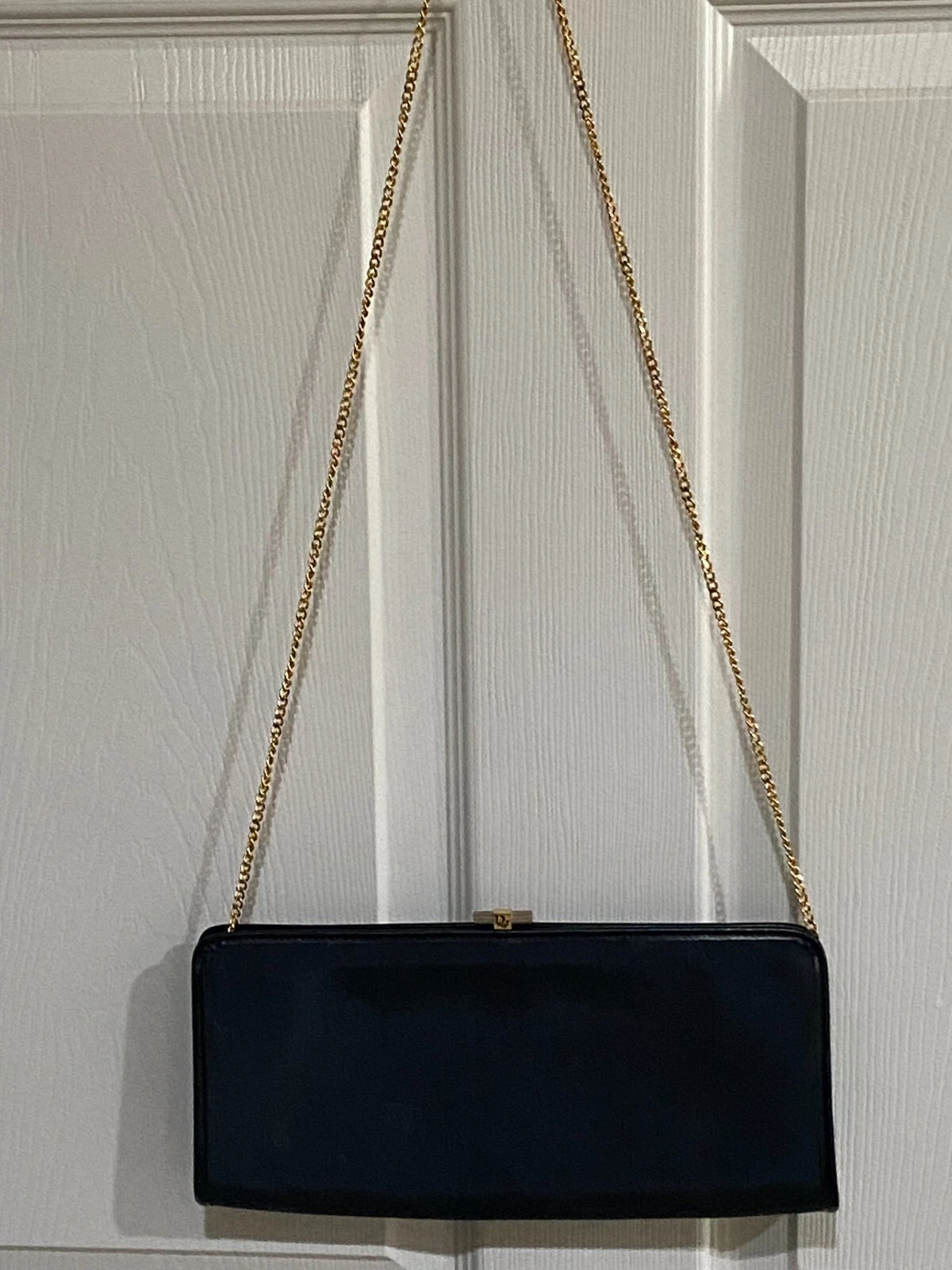 Christian Dior monogrammé SAC BANDOULIÈRE TOILE BLEU MARINE POCHETTE SAC À MAIN ~ CLASSIQUE