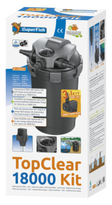 Superfish TopClear Set Druckfilter 18.000 inkl. UVC 18 Watt und Teichpumpe