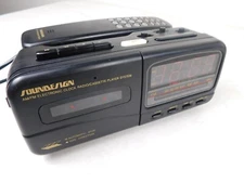 Retro 90s SOUNDESIGN Telephone Alarm Clock AMFM Radio Cassette Player Combo 7569
