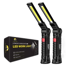 Rechargeable LED Work Lights with Magnetic Base for Car Repair and Emergencies