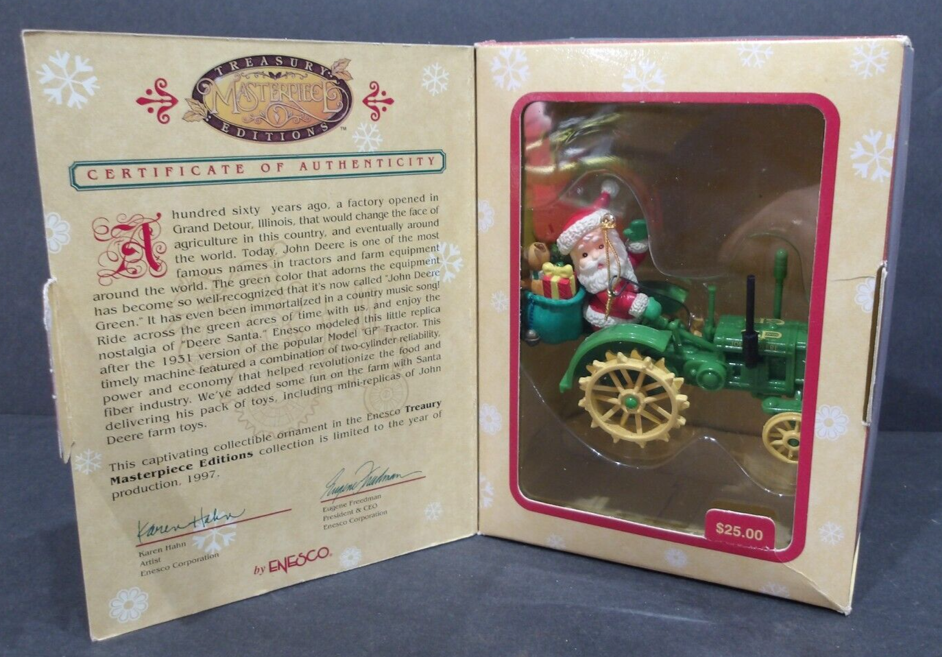 Enesco John Deere Model GP Tractor Deere Santa Clause Christmas ...