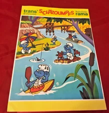 SMURFS GERMAN TRANS WRIJPLAATJES SCHTROUMPFS RAMA ACTIVITY PAMPHLET 10X7