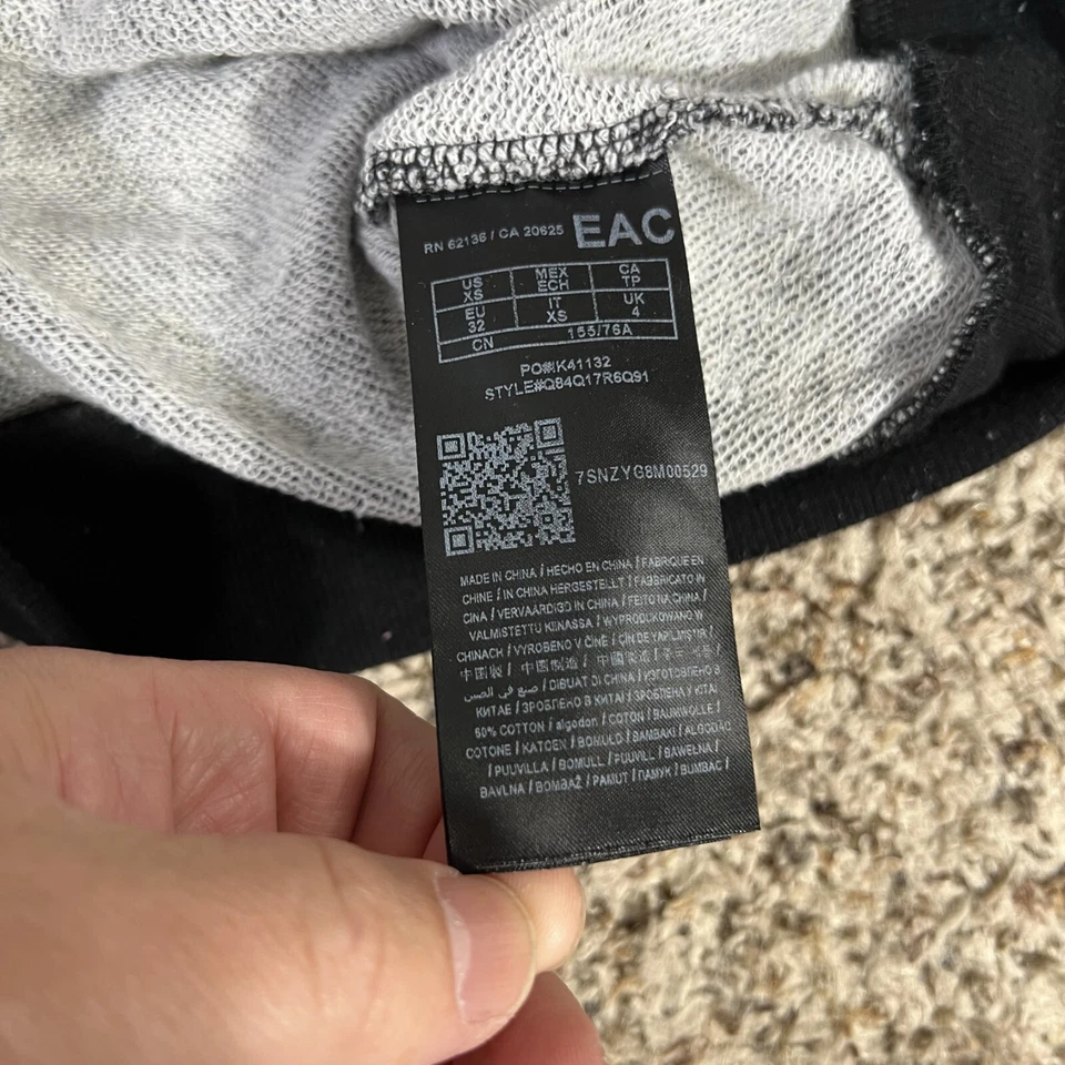 Guess Sudadera con Capucha Mujer XS Gris Jaspeado Dorado Embellecido Polar Manga Larga Y2K Foto 3 de 4