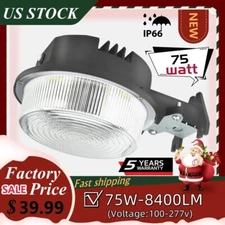 75W LED Barn Yard Light Dusk to Dawn Street Lights Outdoor Security Lighting
