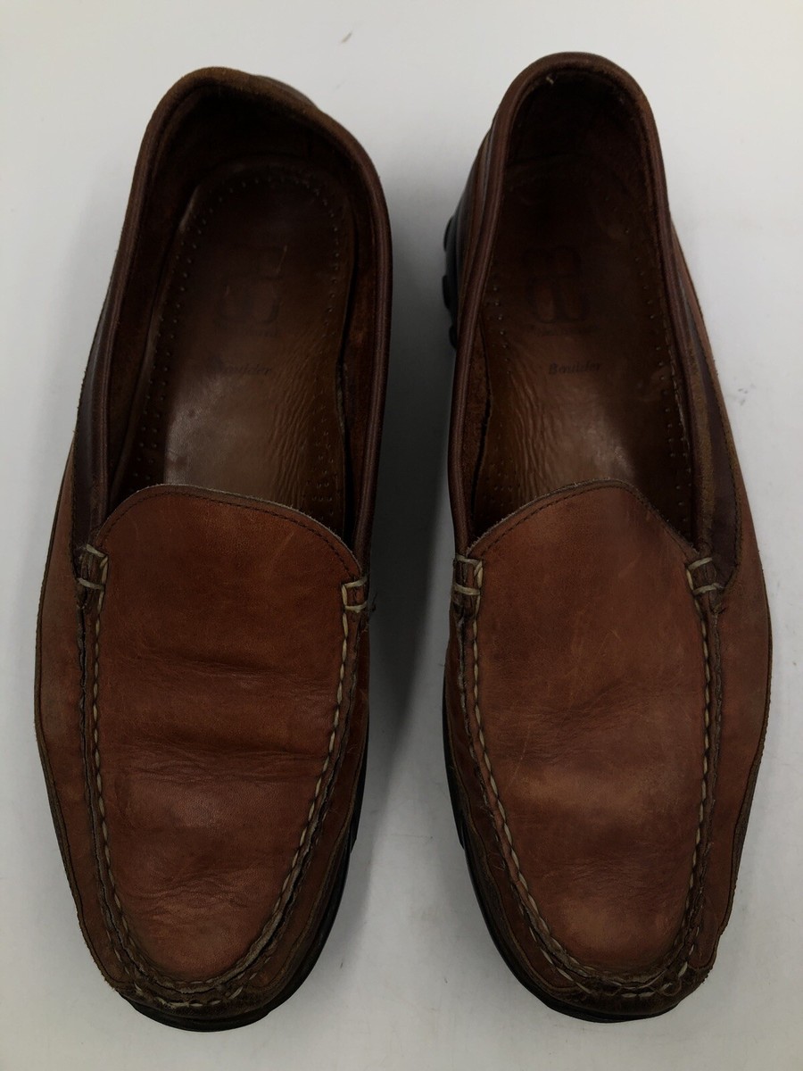 Allen Edmonds Mens BOULDER Brown Leather Slip On Loafers Sz  display picture 2