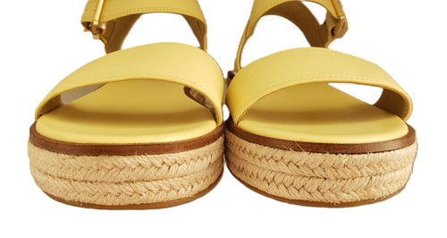 Michael Kors Richie Espadrille Sandal Size 10 Yellow Platform Buckle Ankle Strap - Bild 8 von 14
