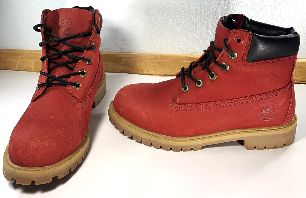 timberland red laces