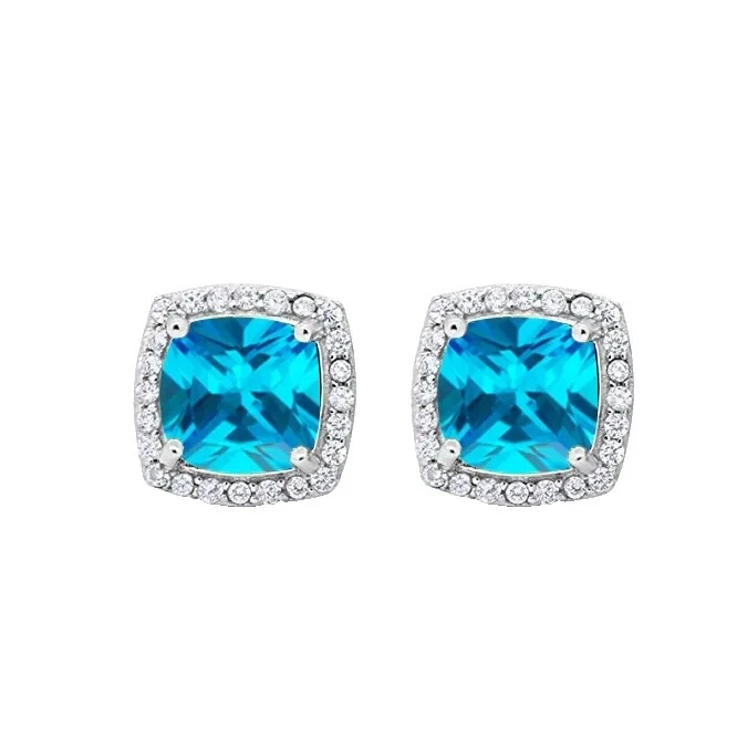 Metal Topaz Stud Fashion Earrings