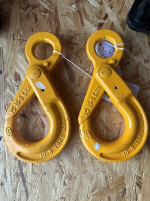 Yoke 3/8  Eye Self Closing Hooks Grade 80 Alloy. WLL= 7100 Lbs. Qty (2) Pcs.