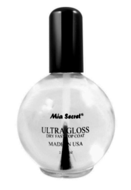 Mia Secret Ultra Gloss Dry Fast Top Coat Size 0.5 oz, 2.5 oz Made in