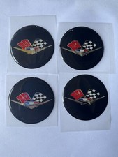 I Set Of 4 Dayton Emblems Black Super Sport Flag Wire Wheels 2 14 Or 57 Mm I Set Of 4 Dayton Emblems Black Super Sport Flag Wire Wheels 2 14 Or 57 Mm