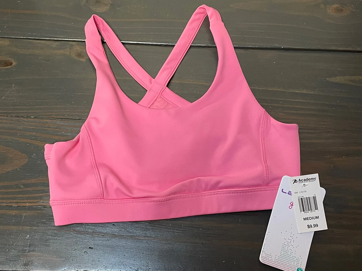 NWT Layer 8 Performance Girls Pink Strappy Sports Bra Size M (10) Athletic  NEW