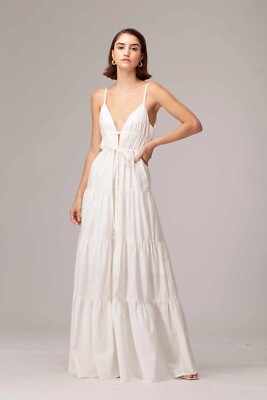 Anthropologie Sau Lee Tiered Maxi Dress Size 6 $375 | eBay