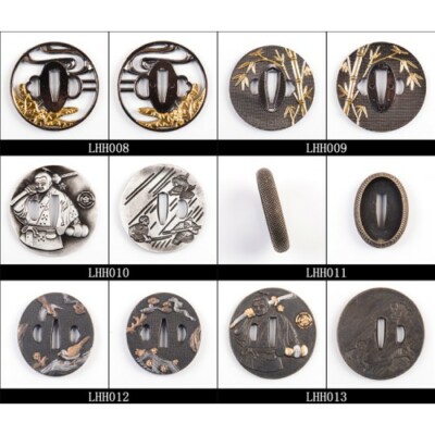 zinc alloy tsuba hand guard plate for Japanese samurai swords