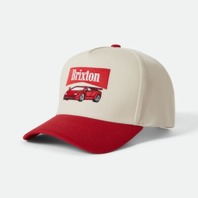 BRIXTON CHAMPION MP SNAPBACK CAP RED WHITECAP