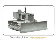 TRACK MARSHALL 56W DIESEL CRAWLER TRACTOR ORIGINAL 1972 SPECIFICATION SHEET