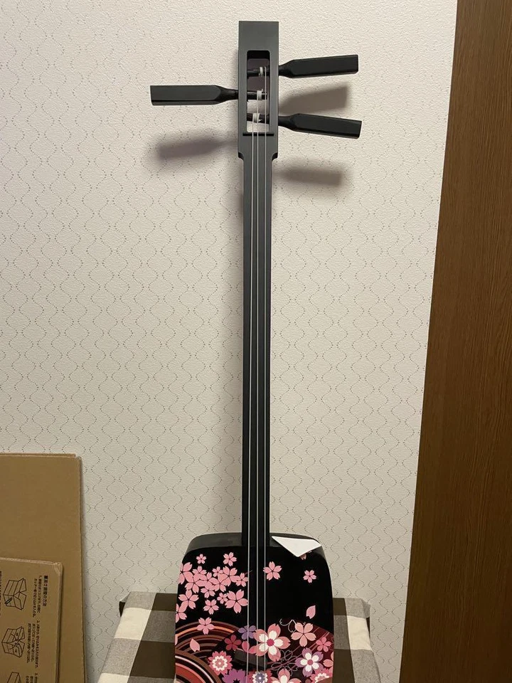 Sangenshi Kikuoka Shamisen Kojami Sansen Japanese Samisen Sakura Flower - Image 3 of 4