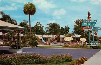 Florida, FL, Ocala, Shangri-La Motel Restaurant Chrome Postcard