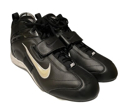 New NIKE Men's 2004 Y2K Vintage 306089 Black Football Cleats, Size