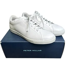 Peter Millar Vantage Lite Sneakers White Mens 9.5 Golf Casual Shoes New In Box