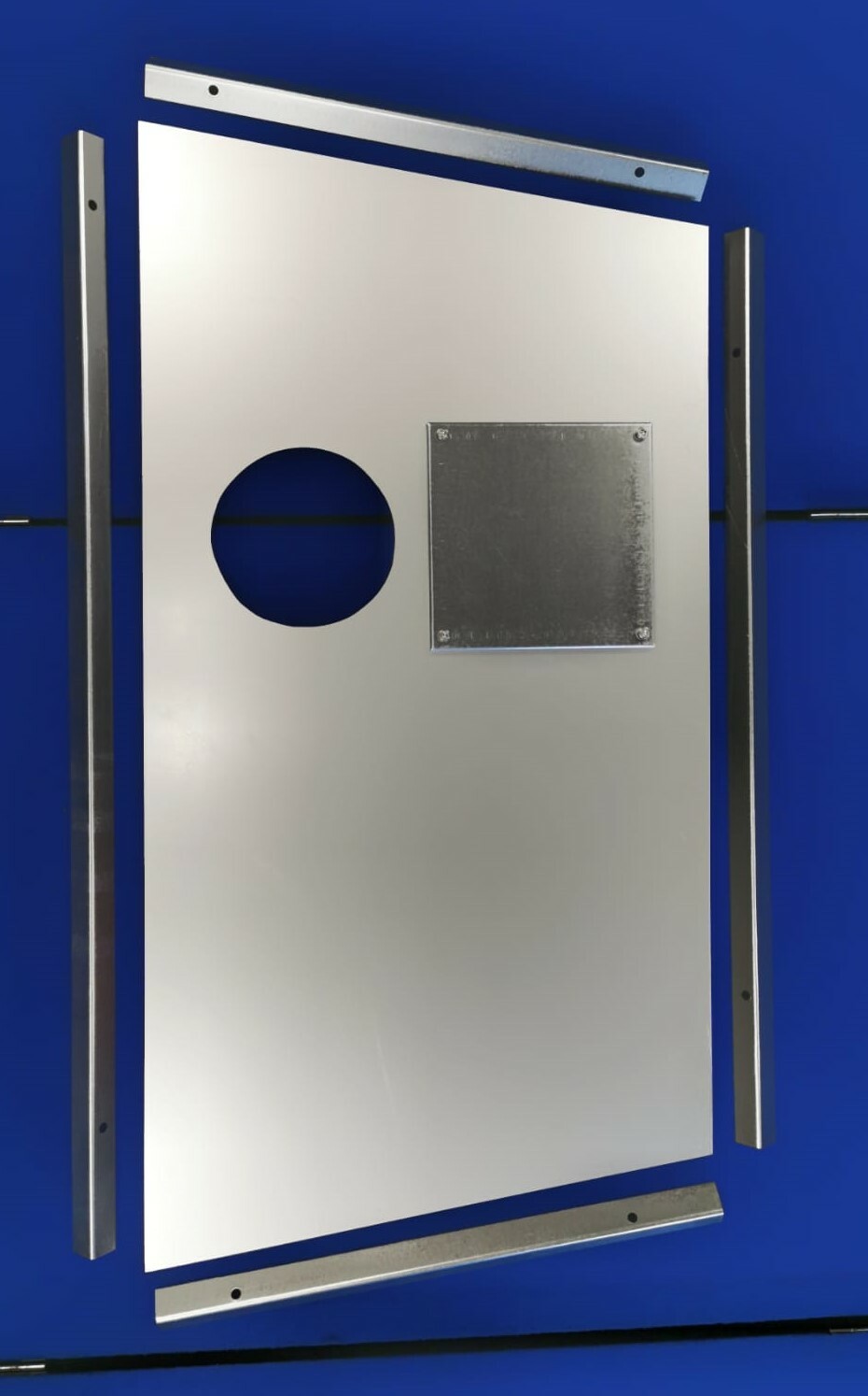 Stove register plate, steel chimney closure board for a wood burner