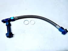 6AN STAINLESS STEEL DUEL FEED FUEL LINE HOLLEY CARBURETOR FOR 4160 BLUE ENDS