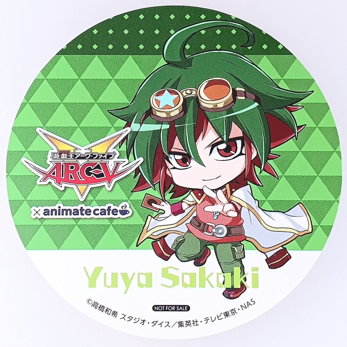 Yuya Sakaki Yu-Gi-Oh! ARC-V × Animate Cafe Coaster Japanese From