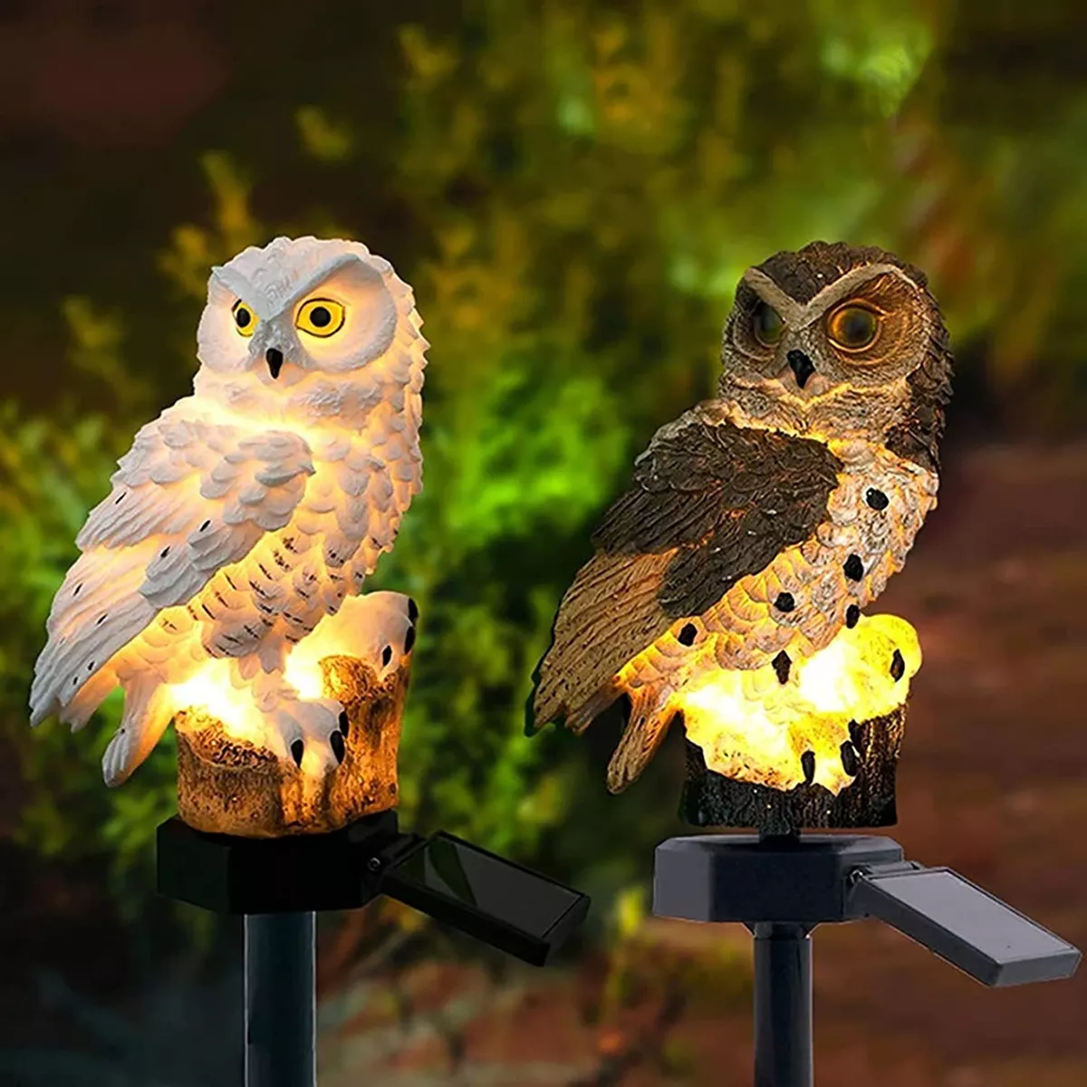 Solar owl lamp deals
