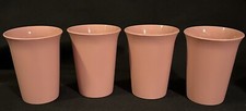 Vintage Tupperware Sippy Bell Tumblers 4-7oz. Kids Cups Dusty Rose Pink NOS