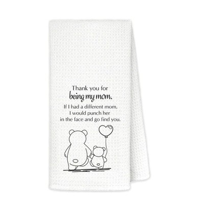 Mom Gifts Kitchen Towels From Daughter Son Tea Hand Cute Bear Decor Dish