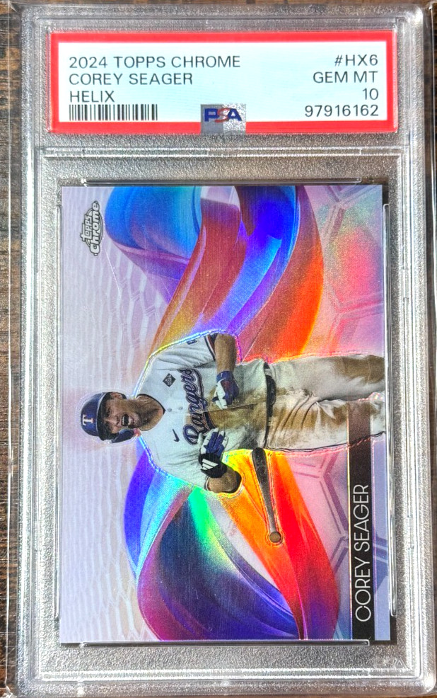 2024 Topps Chrome Corey Seager Helix Case Hit SSP PSA 10