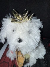 New Christmas Dan Dee Spinning Animated Dancing Toy White Maltese Dog Puppy Bow