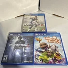 PS4 Game Lot Madden NFL 15 Uncharted 4 LittleBigPlanet 3