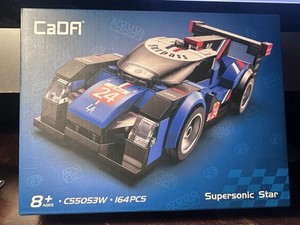CaDA C55055W Supersonic Star Building Block Racing Car Model, 164-Piece High-Pr