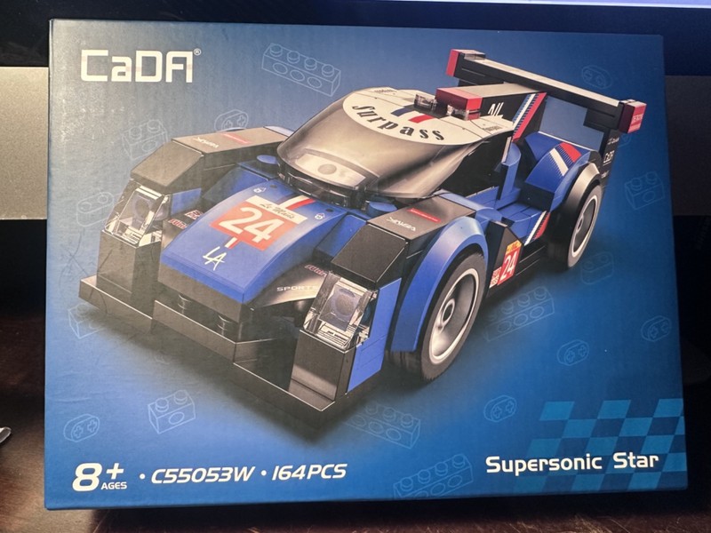 CaDA C55055W Supersonic Star Building Block Racing Car Model, 164-Piece High-Pr