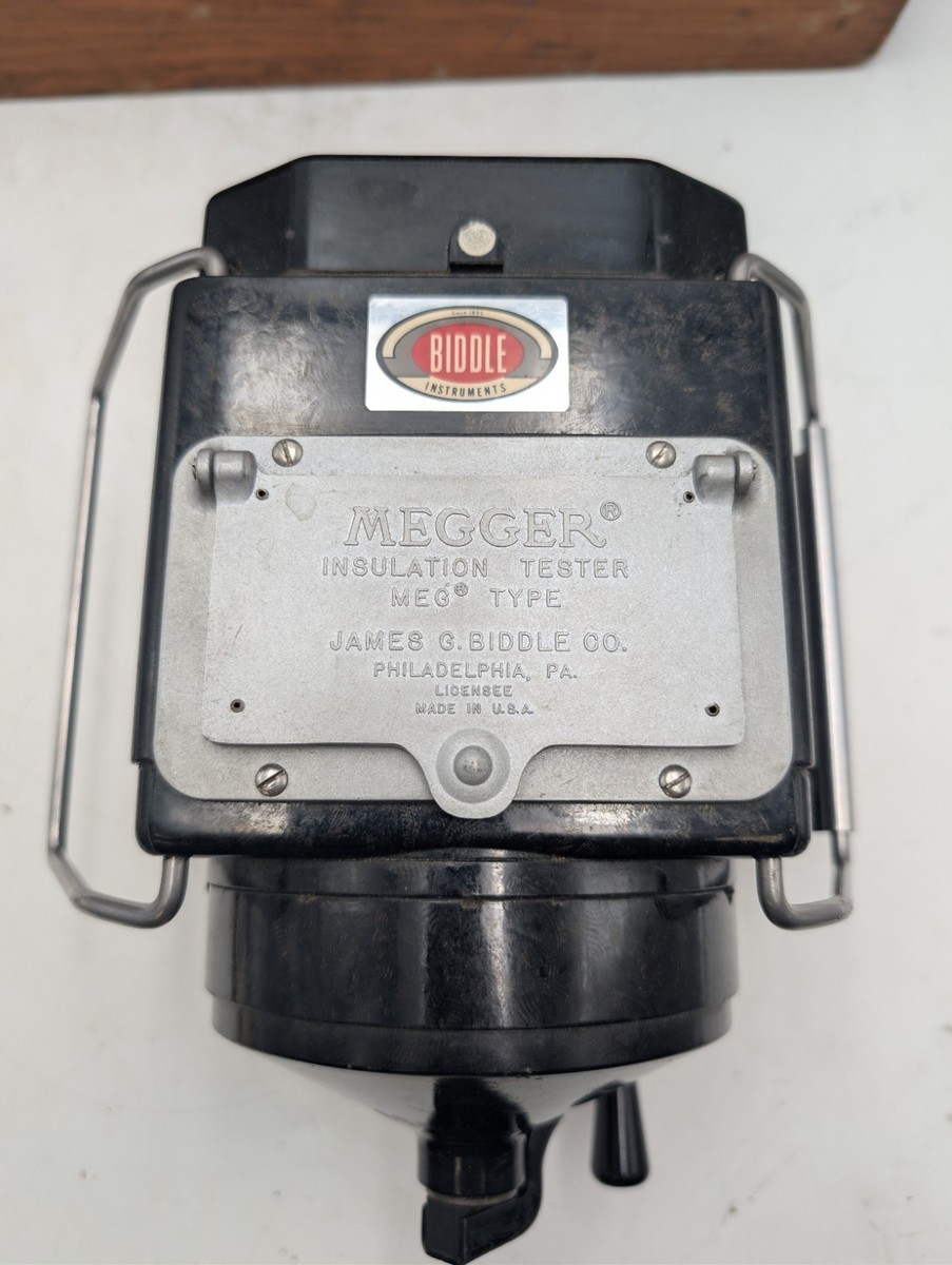 専用Bigg E – Testimony 1952 James G Biddle Megger Insulation Tester w/ Case Manual