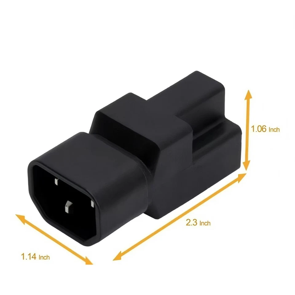 (50PACK) IEC320 C14 Male to Nema 5-15R PDU USA UPS Extension Power Plug Adapter - Image 3 of 4