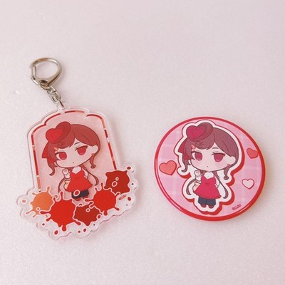 Zombie Land Saga Tokyo Tower Collaboration Acrylic Key Chain Can Badge Yugiri