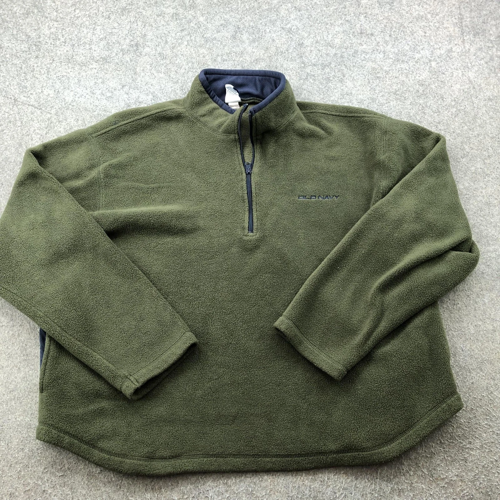 Old Navy Pullover Mens XL Green Fleece 1/2 Zip Mock Neck Outdoor Sweater Y2K VTG