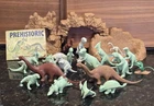 Vintage Marx Toys Prehistoric Play Set 20 Dinosaurs Caves Lot Mixed
