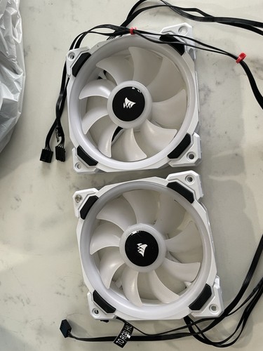 2X Corsair LL Series CO-9050092-WW LL120 RGB 120mm Dual Light Loop LED Case Fan